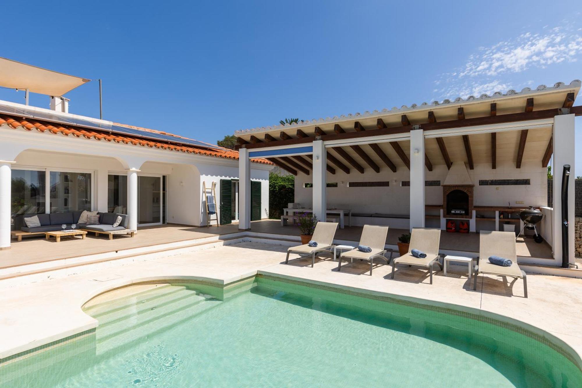 Villa Maravilla With Heatable Pool Rooftopbar With Sea Views And Range Rover Binibeca Exterior foto